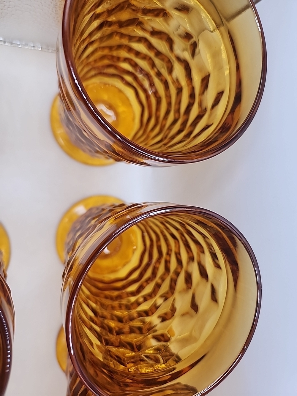 Amber Textured Glass Tumbler - Set of 6 - Picture 7 of 8